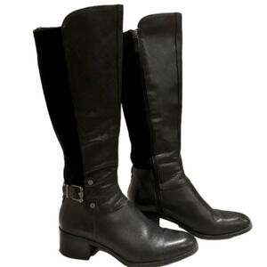Franco  Sarto Liora black leather knee high Boots 9